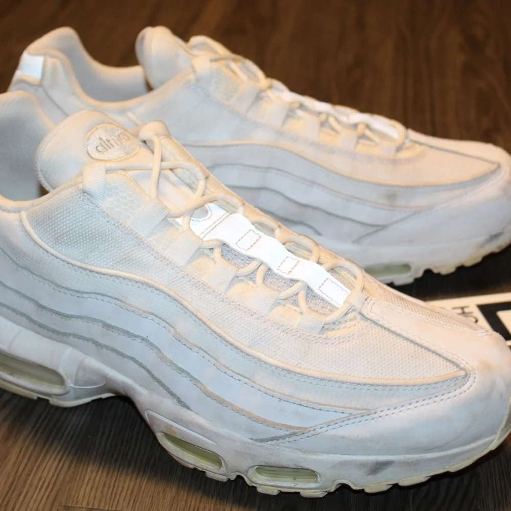 Nike Air Max 95 Triple White Mens Size 13 Sneakers
